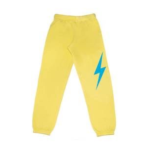NEW FIREHOUSE girls' palisades bolt sweatpants in lemon